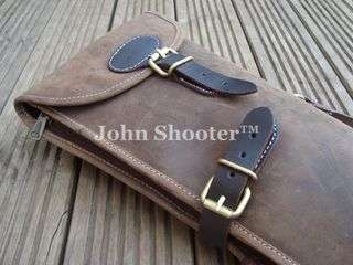Thick Brown Leather Gun Case   John Shooter England  