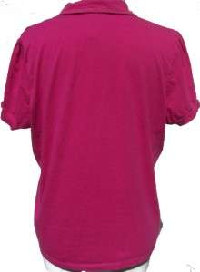 Beverly Hills Polo Club Hot Pink T Shirt 1X Juniors Rhinestones  
