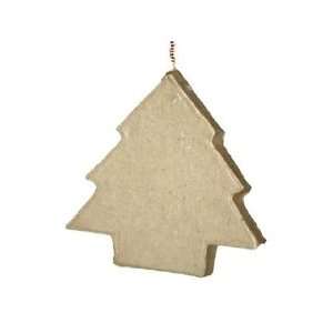  Craft Pedlars Paper Mache Ornament Flat Tree Kraft: Arts 