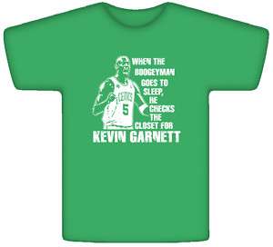Kevin Garnett Basketball Sports Fight Green T Shirt  