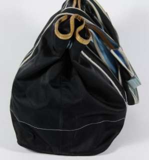 Coach Black Blue Nylon Hamptons Weekend Tote Bag 18895  