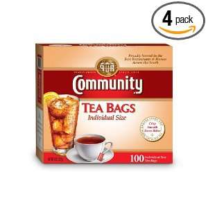 Community Coffee Tea Bags, 227 Grams (Pack of 4)  Grocery 