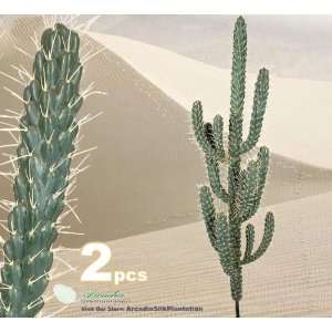    TWO 5 Artificial Round Finger Cactus Desert Plants