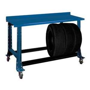 Tire Cart W/ Painted Steel Bench Top 54 1/2W X 25 5/8D X41H Monaco 