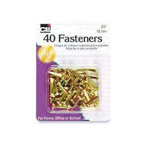  Fasteners, Round head, 3/4, 40/CD, Brass Qty12