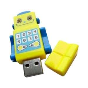  NEW Robot Flash Drive 2GB 2.0 USB YELLOW 2 GB Electronics