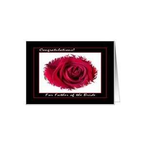  Congratulations for Father of the Bride, Red Rose Card 
