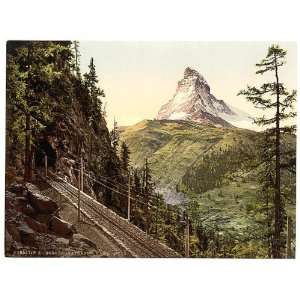  Photochrom Reprint of Gornergrat Railway and Matterhorn 