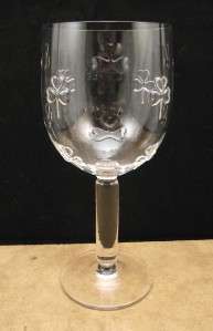 Rosenthal Crystal Irish Whiskey Glasses~Shamrocks  