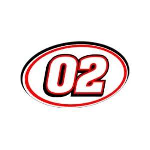   : 02 Number   Jersey Nascar Racing Window Bumper Sticker: Automotive