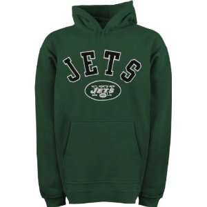  New York Jets Youth Green Arched Team Name with Logo 