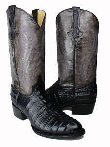 New *CROCODILE* Design Leather Cowboy Boots Mens 10.5  