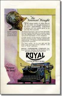 1920 Royal Typewriter   Its Dependable   Color Print Ad  