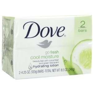  Dove Beauty Bar, Cool Moisture   2 ct (Quantity of 5 