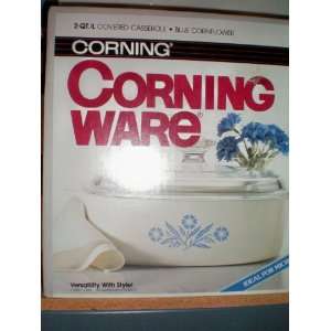 Corning Ware 2 Qt./L Blue Cornflower Covered Casserole    NOS Factory 