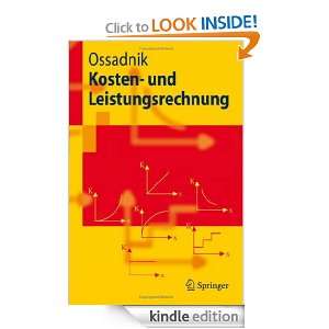 Kosten  und Leistungsrechnung Wolfgang Ossadnik  Kindle 