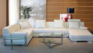 product description modern sectional sofa set in white color with 