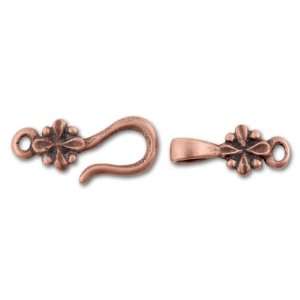   Copper Plated Brass Flower Hook and Eye Clasp Arts, Crafts & Sewing