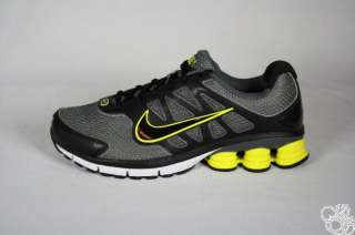NIKE Shox Qualify+ 2 Cool Grey/Black/Yellow Mens Running Shoes 