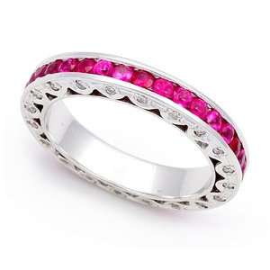   set Diamond and Ruby Eternity Wedding Band Ring (G H/SI, 2/5 ct.), 8.5