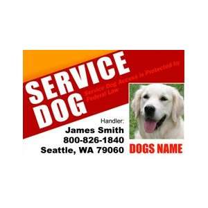 com Service Dog ID Badge Bundle   1 Handlers Custom ID Badge   1 Dog 