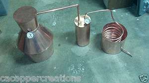   all Copper Kentucky Moonshine Still w/Thumper and Flake Stand Works
