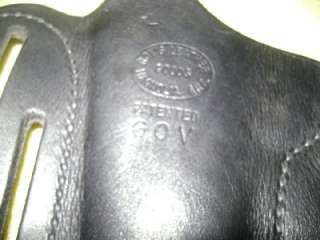Vintage Roys Leather Goods GOV Tooled Western Style BLACK LEATHER 