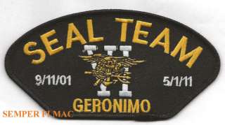 SEAL TEAM 6 GERONIMO PATCH US NAVY BIN LADEN 911 USS  