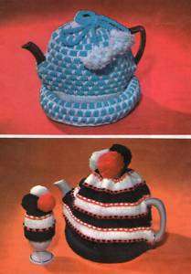VINTAGE KNITTING PATTERN 2 TEA COSIES COSY WITH NEST  