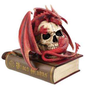 Blood Dragon Gothic Skull Sculptural Box Medieval  
