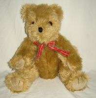 Rare Retired 1989 TY Plush Jointed Brown Bear Scruffy  