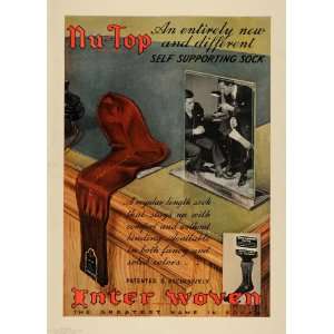  1936 Ad Interwoven Nu Top Self Supporting Sock Menswear 