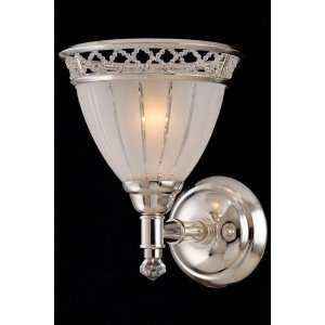  Cristallo 1 lite Sconce Frostedcutglass Polished Nickel 