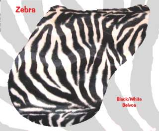 QUALITY ENGLISH SADDLE COVER    BLACK WHITE ZEBRA  