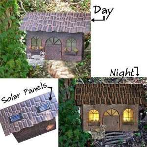   Miniature Fairy Garden Solar Fairy House Patio, Lawn & Garden