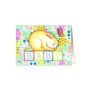 Baby Bunny, Birth Announcement Card: Health & Personal 