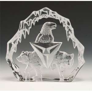  Engraved Lead Crystal    Bear/Eagle/Wolf