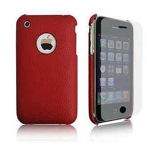   Leather Grip Red (with Crystal Film) for iPhone 3G(S) Electronics