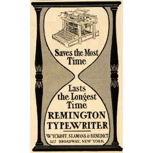  1900 Ad Wyckoff Seamans Benedict Remington Typewriter 