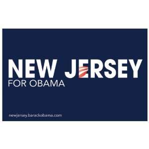   Obama   (New Jersey for Obama) Campaign Poster 17 x 11