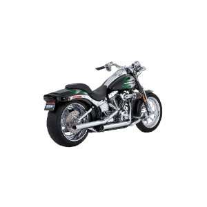   Chrome Straightshots HS Slip ons for 2007 2012 Harley Softail Models