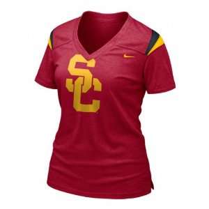  USC Trojans Womens Nike Crimson Football Replica Tee 
