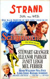 Scaramouche 1952 Original U.S. Window Card Movie Poster  