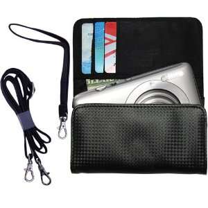 Black Purse Hand Bag Case for the Canon Powershot SD1400 IS with both 