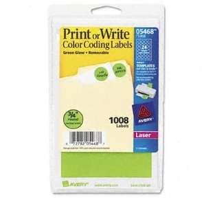 Avery Print/Write Self Adhesive Removable Labels, 3/4 dia 