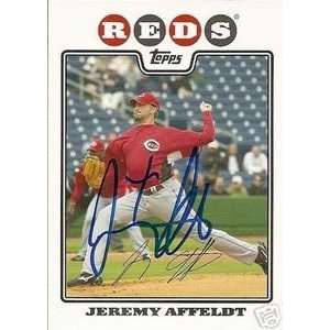  Giants Jeremy Affeldt Signed 2008 Topps Card: Sports 