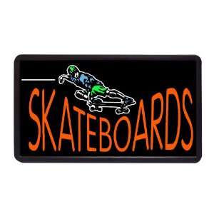  Skateboards 13 x 24 Simulated Neon Sign: Home & Kitchen