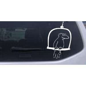 Cute Bird On Swing Animals Car Window Wall Laptop Decal Sticker 