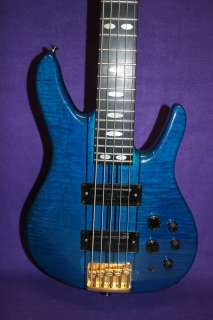    Five TL5 TL 5 5 string Bass Solid Flame Maple Blue Rudy Sarzo  