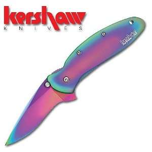  Kershaw Folding Knife Rainbow Scallion